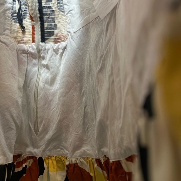 Abstract Print Blouse in Red, Black, and Yellow - Picture 5 of 10